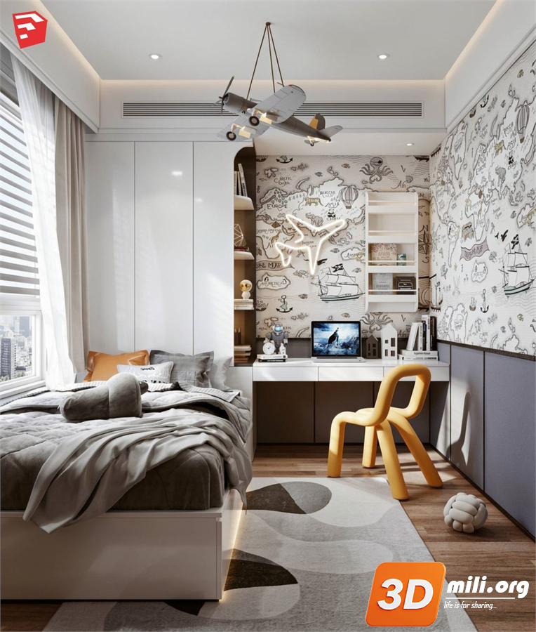 Children Room Scenes  Skp FIles 